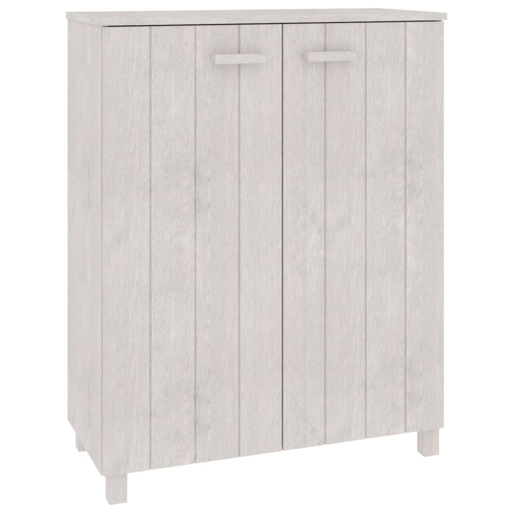 vidaXL Shoe Cabinet HAMAR White 33.5"x15.7"x42.5" Solid Wood Pine