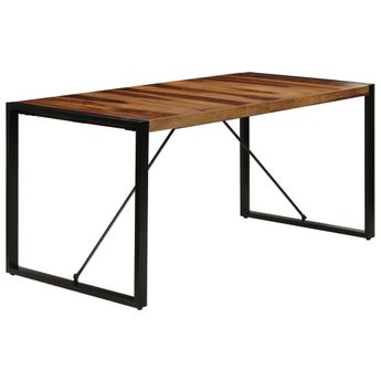 vidaXL Dining Table 63"x31.5"x29.5" Solid Acacia Wood