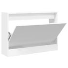 vidaXL Shoe Cabinet White 80x21x57 cm Engineered Wood