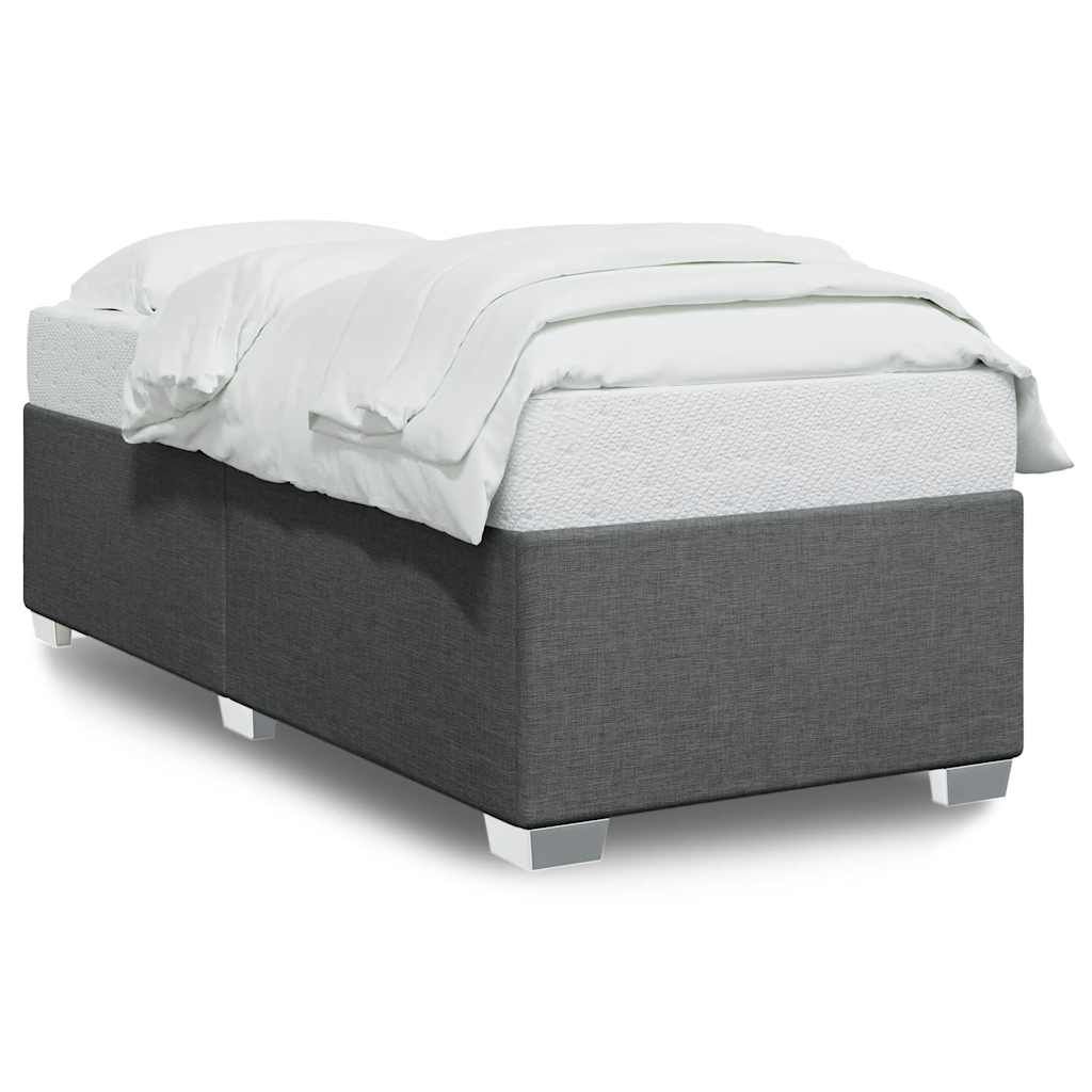vidaXL Bed Frame without Mattress Dark GrayÂ Twin XL Fabric