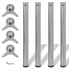 vidaXL 4 Height Adjustable Table Legs Brushed Nickel 28"