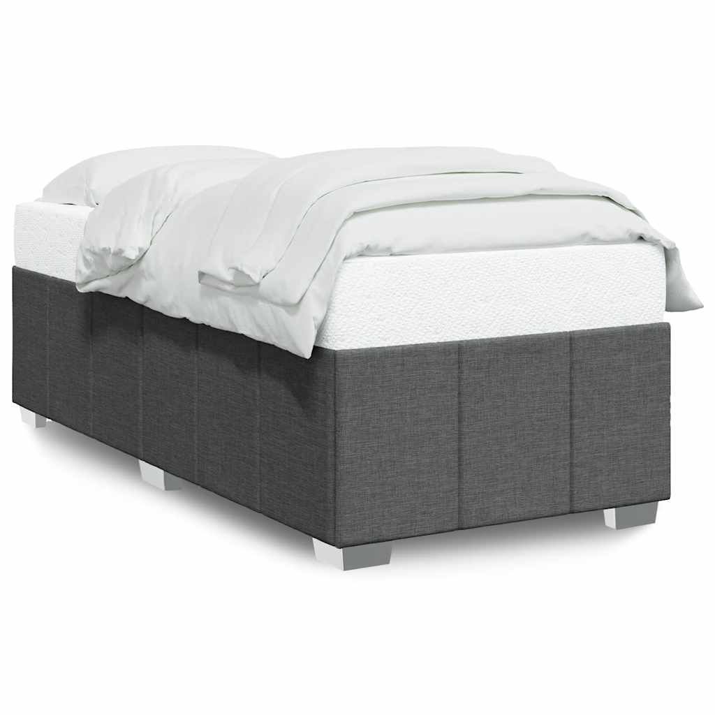 vidaXL Bed Frame without Mattress Dark Gray Twin Fabric
