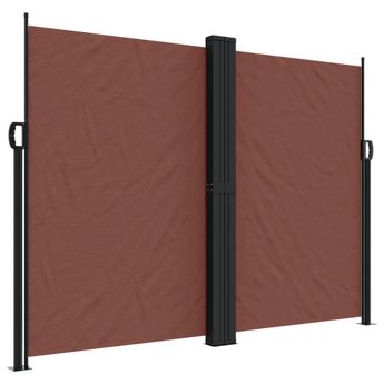 vidaXL Retractable Side Awning Brown 180x1000 cm