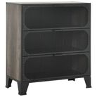 vidaXL Storage Cabinet Grey 72x36x82 cm Metal and MDF
