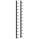 vidaXL Wall Mounted Wine Rack for 12 Bottles Black Iron