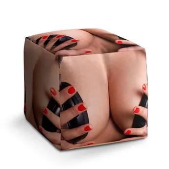 Sablio Taburet Cube Prsa - 40x40x40 cm