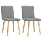 vidaXL Dining Chairs 2 pcs Light Gray Fabric
