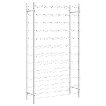 vidaXL Wine Rack for 72 Bottles White Metal