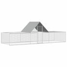 vidaXL Chicken Coop 19.7'x6.6'x6.6' Galvanized Steel