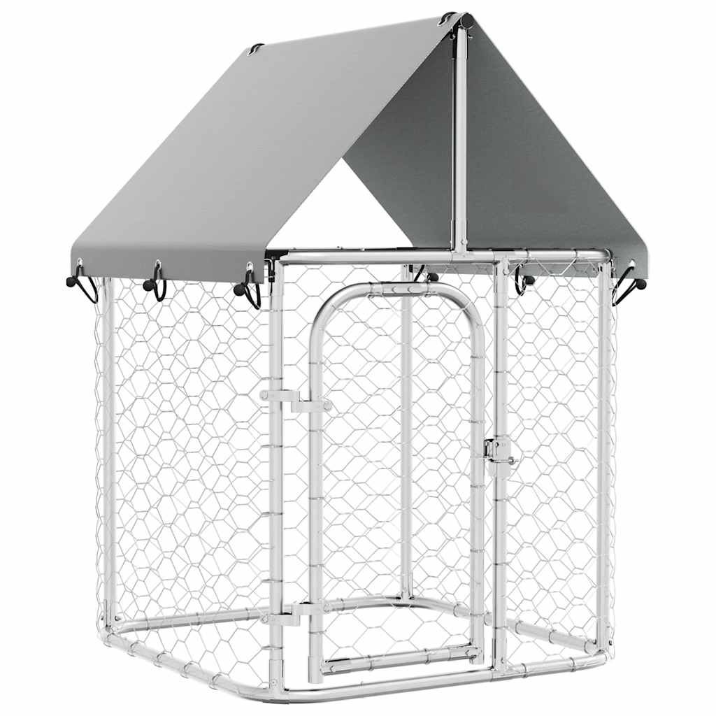 vidaXL Outdoor Dog Kennel with Roof 39.4"x39.4"x59.1"