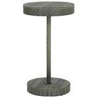 vidaXL Garden Table Grey 60.5x106 cm Poly Rattan