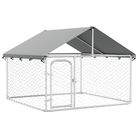 vidaXL Outdoor Dog Kennel with Roof 78.7"x78.7"x59.1"