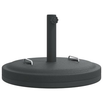 vidaXL Parasol Base with Handles for Ã1.5"/1.9" Poles 55.1 lb Round