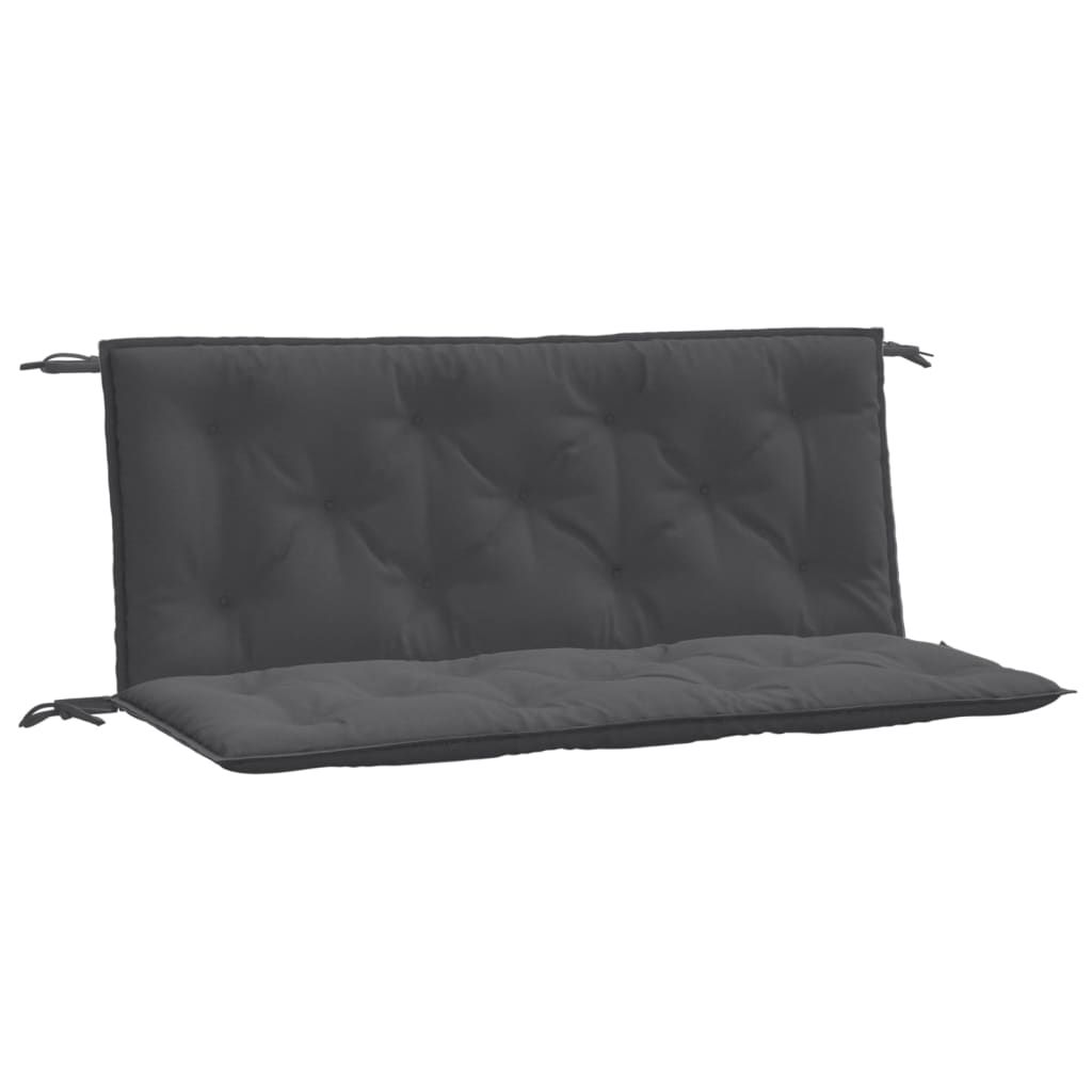 vidaXL Garden Bench Cushions 2pcs Melange Anthracite 120x50x7 cm Fabric