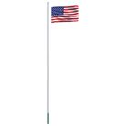 vidaXL US Flag and Pole Aluminum 20.3'