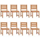 vidaXL Garden Chairs 8 pcs Solid Wood Teak