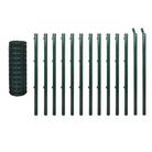 vidaXL Euro Fence Steel 82ftx3.3ft Green
