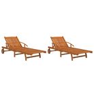 vidaXL Sun Loungers 2 pcs Solid Wood Acacia