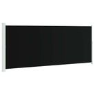 vidaXL Patio Retractable Side Awning 78.7"x196.9" Black