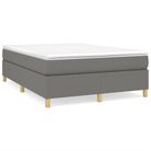 vidaXL Box Spring Bed Frame Dark Gray Full Fabric (US Only)