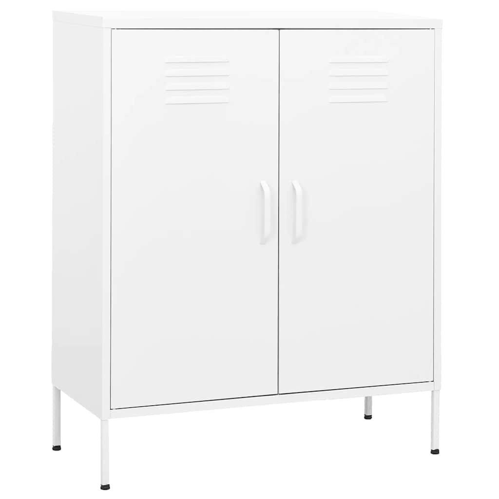 vidaXL Storage Cabinet White 80x35x101.5 cm Steel