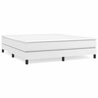 vidaXL Box Spring Bed Frame White King Faux Leather (US Only)