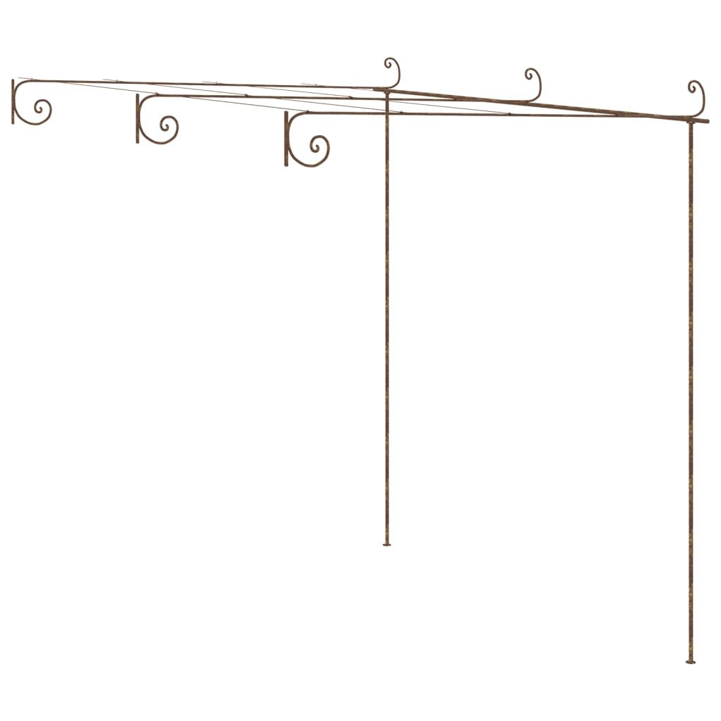 vidaXL Garden Pergola Antique Brown 3x3x2.5 m Iron