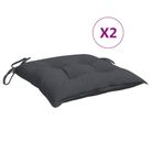 vidaXL Chair Cushions 2 pcs Anthracite 19.7"x19.7"x2.8" Oxford Fabric