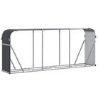 vidaXL Log Holder Anthracite 234x45x100 cm Galvanised Steel