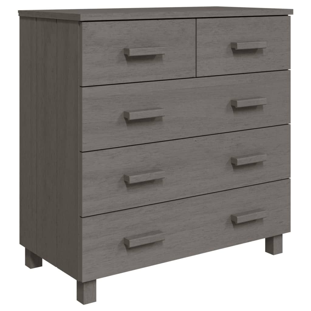 vidaXL Sideboard HAMAR Light Gray 31.1"x15.7"x31.5" Solid Wood Pine