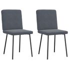 vidaXL Dining Chairs 2 pcs Dark Gray Velvet