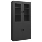 vidaXL Office Cabinet Anthracite 35.4"x15.7"x70.9" Steel