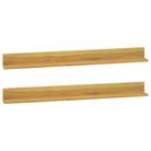 vidaXL Wall Shelves 2 pcs 110x10x10 cm Solid Wood Teak