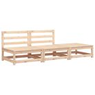 vidaXL Patio Sofa Armless with Footstool Solid Wood Pine