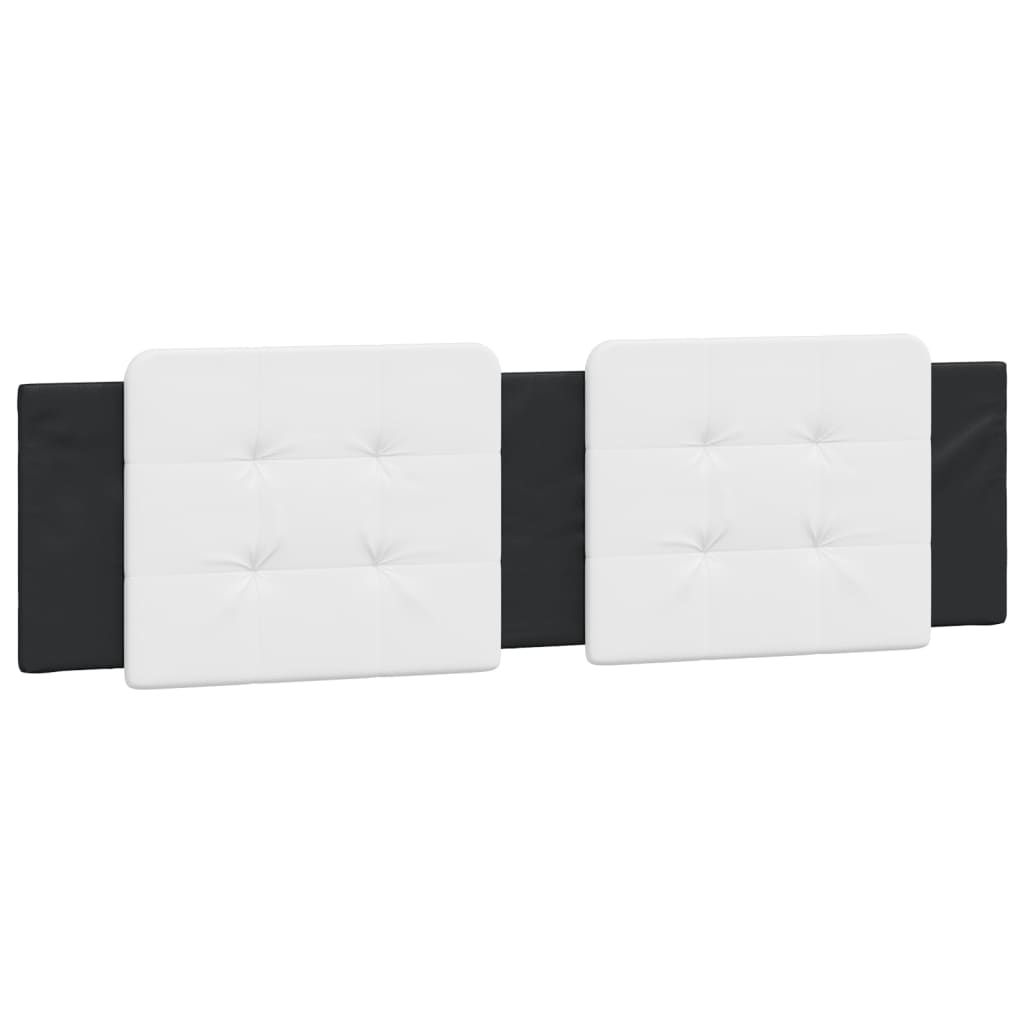 vidaXL Headboard Cushion "Zadar" White and Black 72" Faux Leather