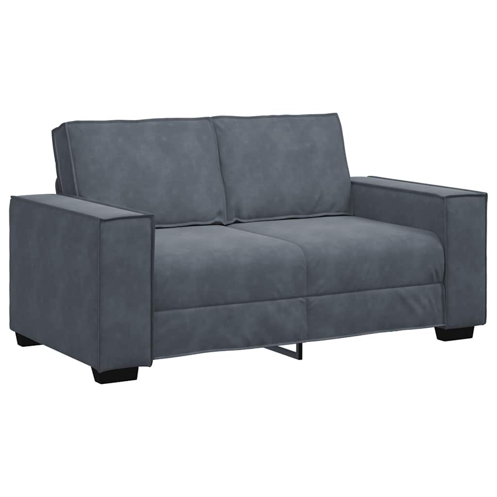 vidaXL 2-Seater Sofa Dark Gray 63.0"x30.7"x33.1" Velvet