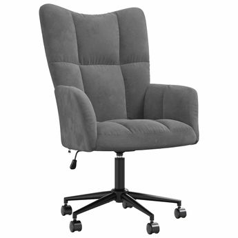 vidaXL Relaxing Chair Dark Gray Velvet