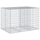 vidaXL Gabion Basket with Cover 150x100x100 cm Galvanised Iron