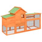 vidaXL Chicken Coop Brown 73.4"x23"x44.5" Solid Wood Pine
