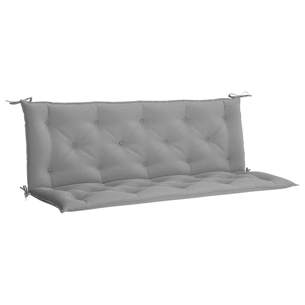 vidaXL Garden Bench Cushion Grey 150x(50+50)x7cm Oxford Fabric