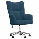vidaXL Relaxing Chair Blue Velvet
