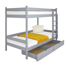 Wilsondo Bunk bed with storage space Paula 2 90x200 Grey
