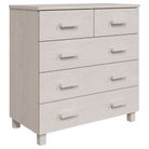 vidaXL Sideboard HAMAR White 31.1"x15.7"x31.5" Solid Wood Pine