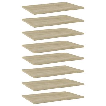 vidaXL Bookshelf Boards 8 pcs Sonoma Oak 60x40x1.5 cm Engineered Wood