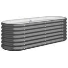 vidaXL Garden Raised Bed Galvanised Steel 114x40x36 cm Anthracite