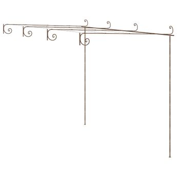 vidaXL Garden Pergola Antique Brown 13.1'x9.8'x8.2' Iron