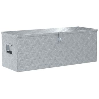 vidaXL Aluminum Box 43.5"x15.2"x15.7" Silver