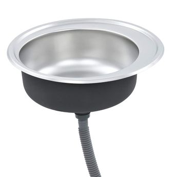 vidaXL Kitchen Sink with Strainer Stainless Steel