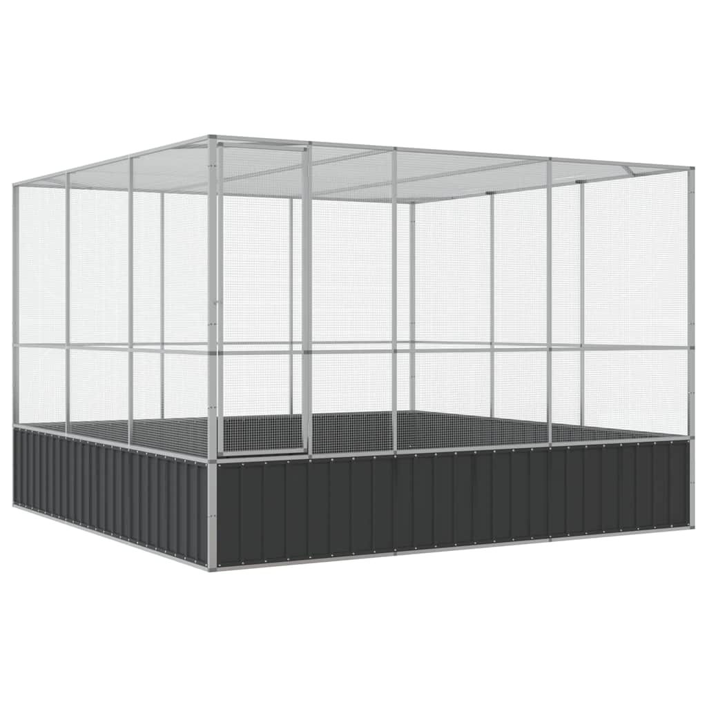 vidaXL Aviary Silver 122.4"x120.9"x83.5" Steel