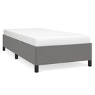 vidaXL Bed Frame without Mattress Dark Gray 39.4"x74.8" Twin Fabric